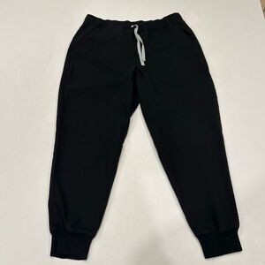 FIGS Black Scrub Jogger Pants Women’s Large Short Technical Collection
